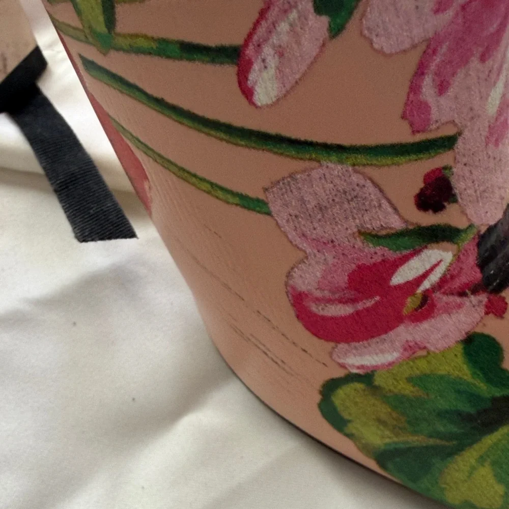 Gucci Pink Floral Open-Back Mules - Picture 6 of 7